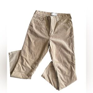 GAP Vintage Slim Pants Women's 30/10R Brown Stretch Velvet Fabric High Rise